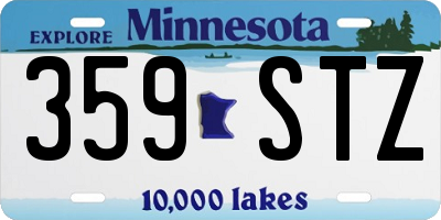 MN license plate 359STZ