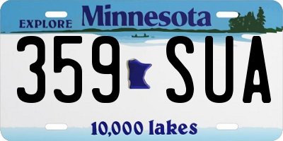 MN license plate 359SUA