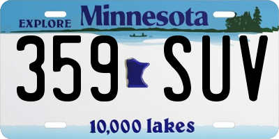MN license plate 359SUV