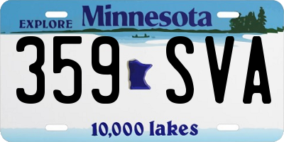 MN license plate 359SVA