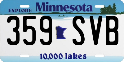 MN license plate 359SVB