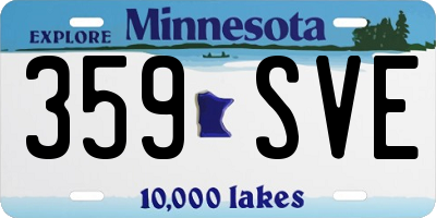 MN license plate 359SVE