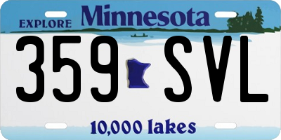 MN license plate 359SVL