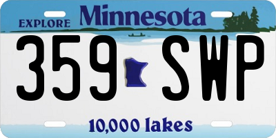 MN license plate 359SWP