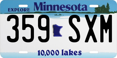 MN license plate 359SXM
