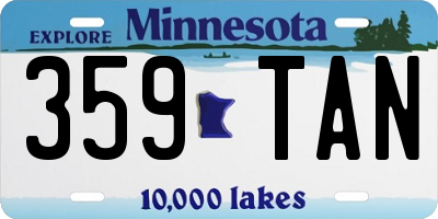 MN license plate 359TAN