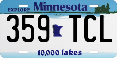 MN license plate 359TCL