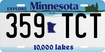 MN license plate 359TCT