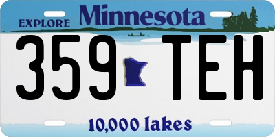 MN license plate 359TEH