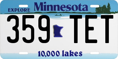 MN license plate 359TET