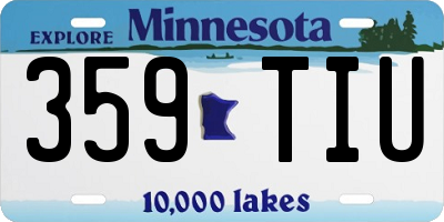 MN license plate 359TIU