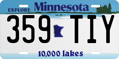 MN license plate 359TIY