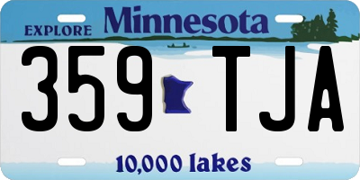 MN license plate 359TJA