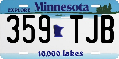 MN license plate 359TJB