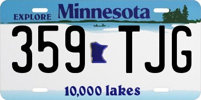 MN license plate 359TJG
