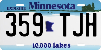 MN license plate 359TJH