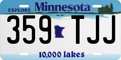 MN license plate 359TJJ