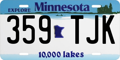 MN license plate 359TJK