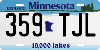 MN license plate 359TJL