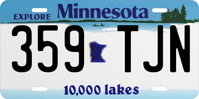 MN license plate 359TJN
