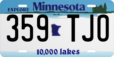 MN license plate 359TJO