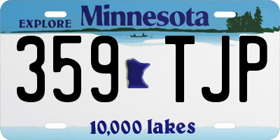 MN license plate 359TJP