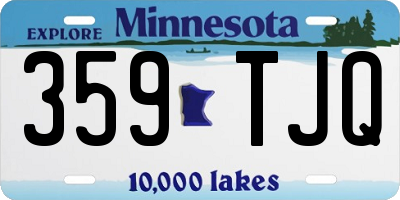 MN license plate 359TJQ