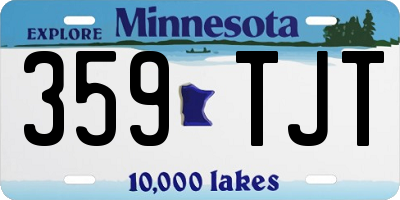 MN license plate 359TJT