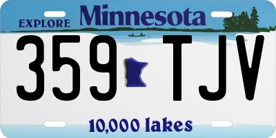 MN license plate 359TJV