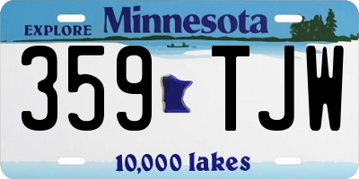 MN license plate 359TJW