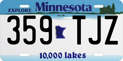 MN license plate 359TJZ