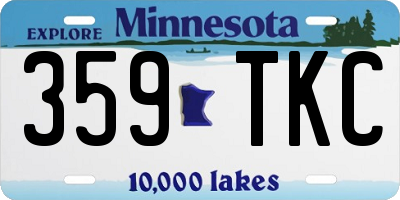 MN license plate 359TKC