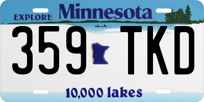 MN license plate 359TKD