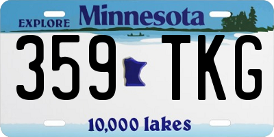 MN license plate 359TKG