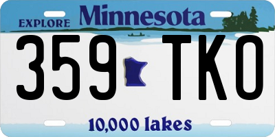 MN license plate 359TKO