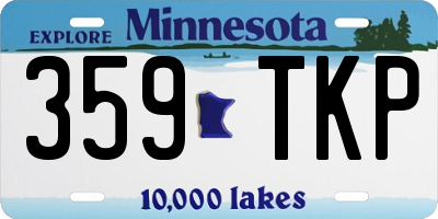 MN license plate 359TKP