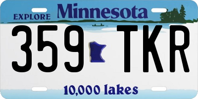 MN license plate 359TKR