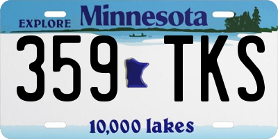 MN license plate 359TKS