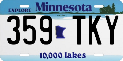 MN license plate 359TKY