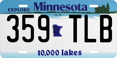 MN license plate 359TLB