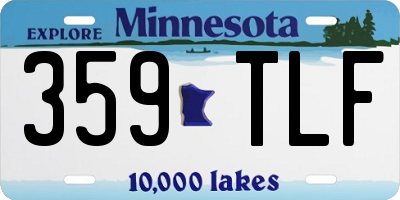 MN license plate 359TLF