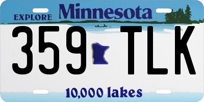 MN license plate 359TLK