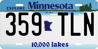 MN license plate 359TLN