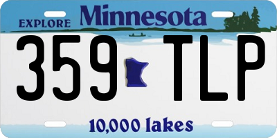 MN license plate 359TLP