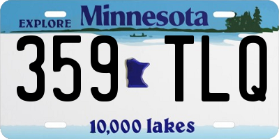 MN license plate 359TLQ