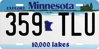 MN license plate 359TLU
