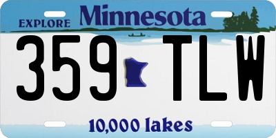 MN license plate 359TLW