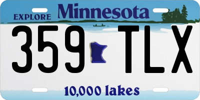 MN license plate 359TLX
