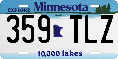 MN license plate 359TLZ