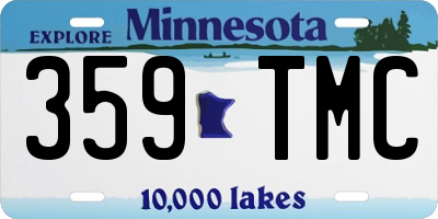 MN license plate 359TMC